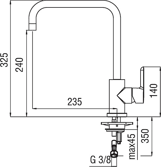 Смеситель Nobili ABC AB87134CR для кухонной мойки