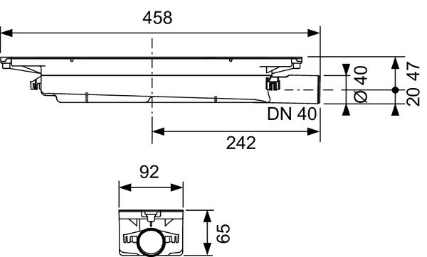 Сифон TECEdrainprofile «низкий» DN 40, боковой слив 673001