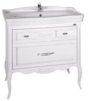 Подстолье ASB-Woodline Модерн 85 Белый (патина серебро) 11247