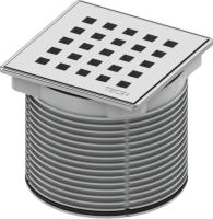 Декоративная решетка TECEdrainpoint S "quadratum", 100 мм, в стальной рамке, с монтажным элементом 3660007