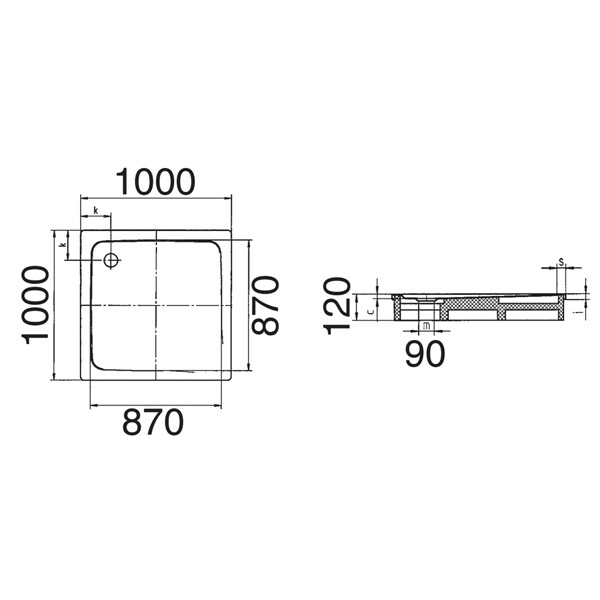 Душевой поддон Kaldewei Superplan  цвет-белый 391-2 (4470 3500 0001) pod1 Душевой поддон Kaldewei Superplan  цвет-белый 391-2 (4470 3500 0001) pod1