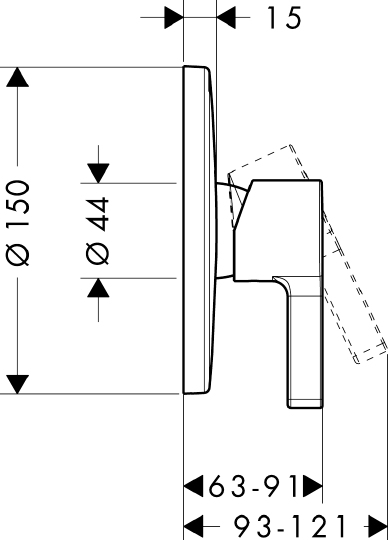 Смеситель Hansgrohe Metris S 31665000 для душа