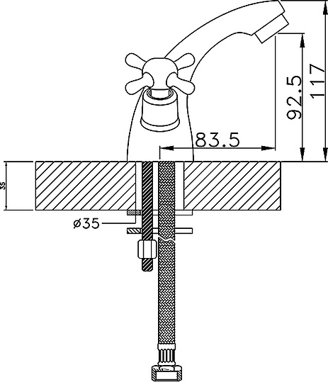 Смеситель Rossinka G G02-61 для раковины
