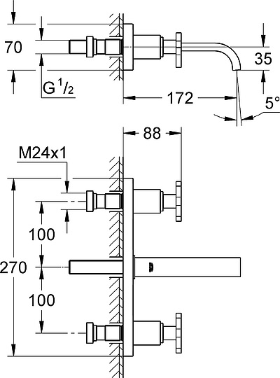 Смеситель Grohe Allure 20190000 для раковины