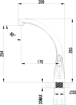 Смеситель Lemark Luna LM4155C для кухонной мойки