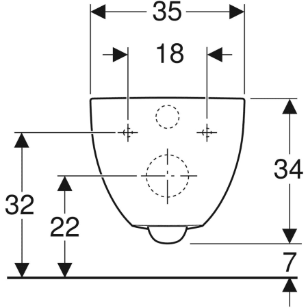 Унитаз Geberit Acanto безободковый материал-керамика, цвет-белый глянцевый 500.600.01.2