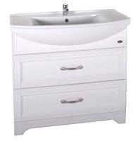 Подстолье ASB-Woodline Берта 85 под умывальник Стиль 850 Белый (Патина серебро) 10123