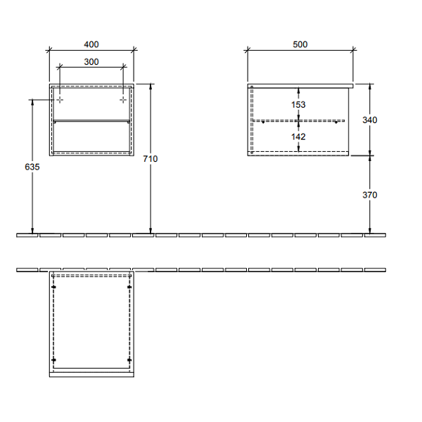Тумба Villeroy&Boch Legato  цвет-вяз импрессо B72400PN hog2