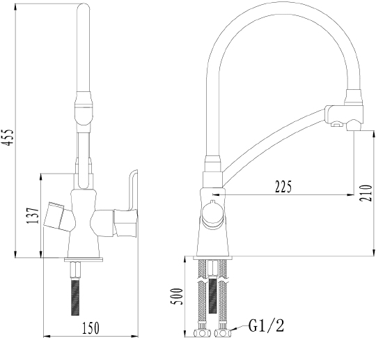Смеситель Lemark Comfort LM3070C-Blue для кухонной мойки