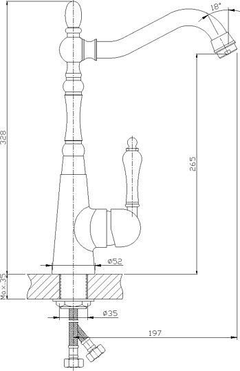 Смеситель Rossinka Z Z35-20U для кухонной мойки