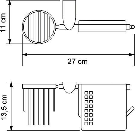 Держатель туалетной бумаги Wasserkraft Kammel K-8359 с держателем освежителя воздуха
