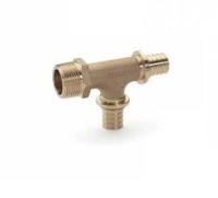 Тройник, Rehau, RAUTITAN, Н, 16, 16, 1/2", бронза (RX+) 14564001001