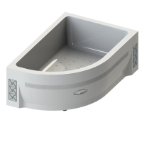 Высокий поддон к душевому углу 120х80 правое исполнение 1-11-0-2-0-009