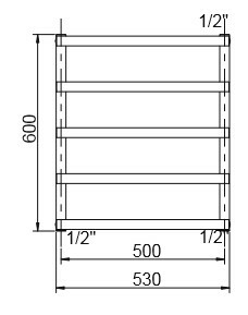 Полотенцесушитель Cordivari Alessandra тип-водяной  3551680400002 3551680400002 pol1