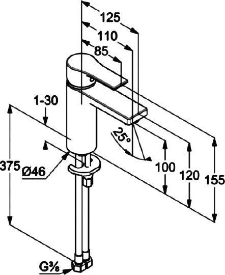 Смеситель Kludi Zenta SL 482920565 для раковины