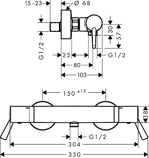 Термостат Hansgrohe Ecostat Comfort Care 13117000 для душа