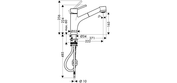 Смеситель для кухни Hansgrohe Talis S  32841000 hog1