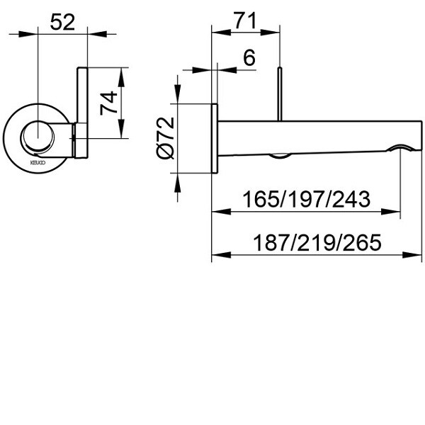Смеситель для раковины Keuco IXMO, 59516010101