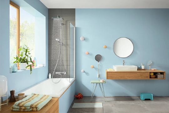 Душевая стойка Hansgrohe Croma 27687000 для ванны с душем, с термостатом