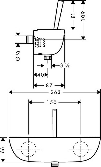 Смеситель Hansgrohe PuraVida 15672000 для душа