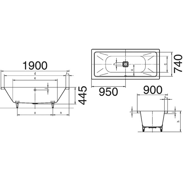 Душевой поддон Kaldewei Duschplan  цвет-белый 545-2 (4403 3500 0001) pod1