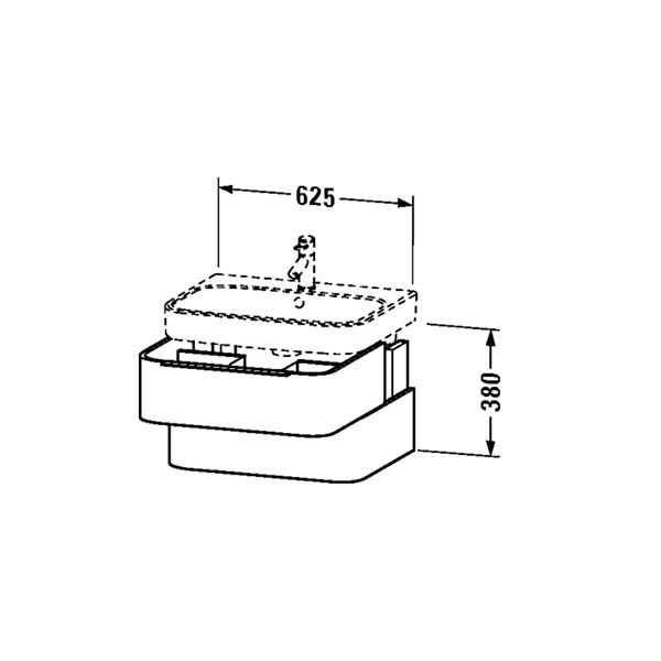 Тумба под раковину Duravit Happy D.2  цвет-белый глянцевый H2636402222 hog2