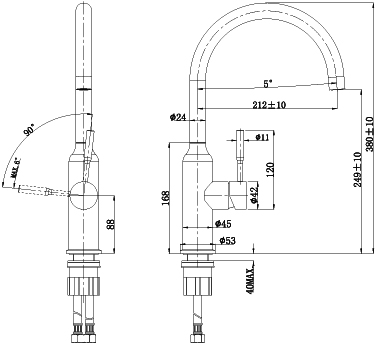 Смеситель Lemark Expert LM5079S для кухонной мойки