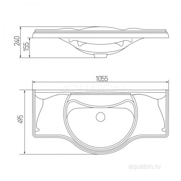 Раковина Aquaton Лаура 105 белый мрамор 1A706831LU080