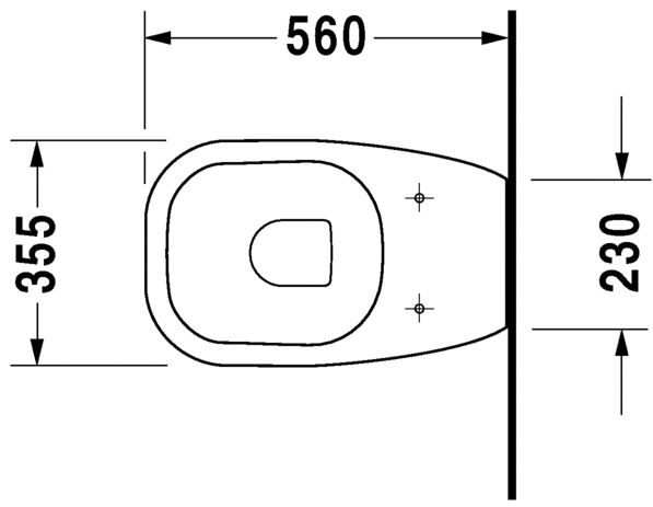 Унитаз DURAVIT D-CODE пристенный, вкл.крепление, 21150900002