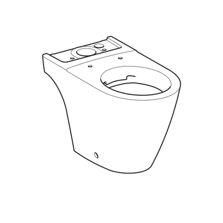 Чаша унитаза напольного безободковая Geberit iCon, Rimfree, глубина 680 мм 200460000