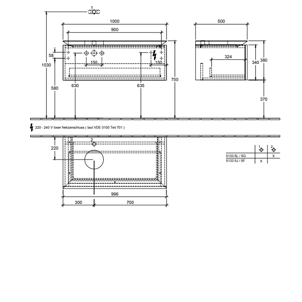 Тумба под раковину Villeroy&Boch Legato  цвет-White Wood B605L0E8 hog2