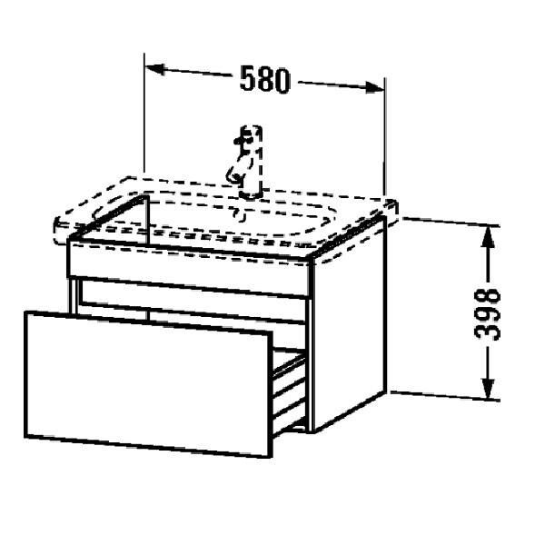 Тумба под раковину Duravit Durastyle  цвет-орех натуральный DS638007979 hog2