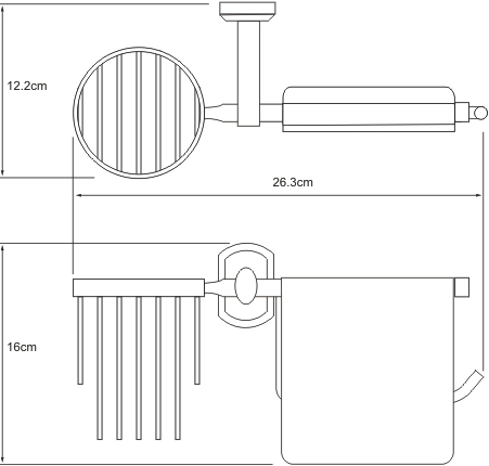 Держатель туалетной бумаги Wasserkraft Oder K-3059 с держателем освежителя воздуха Держатель туалетной бумаги Wasserkraft Oder K-3059 с держателем освежителя воздуха