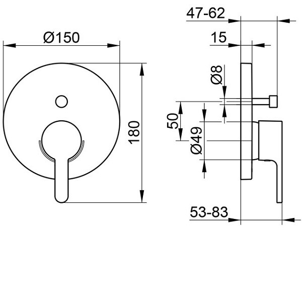 Смеситель для душа Keuco Elegance  51672010281 hog