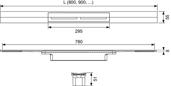 Профиль для душа TECEdrainprofile, 1000 мм, PVD Brushed Gold Optic 671002 Профиль для душа TECEdrainprofile, 1000 мм, PVD Brushed Gold Optic 671002