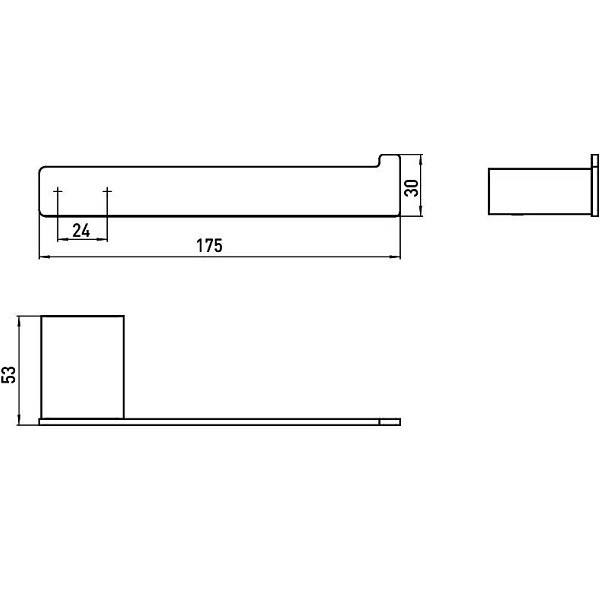Бумагодержатель Emco Loft без крышки  0505 016 00