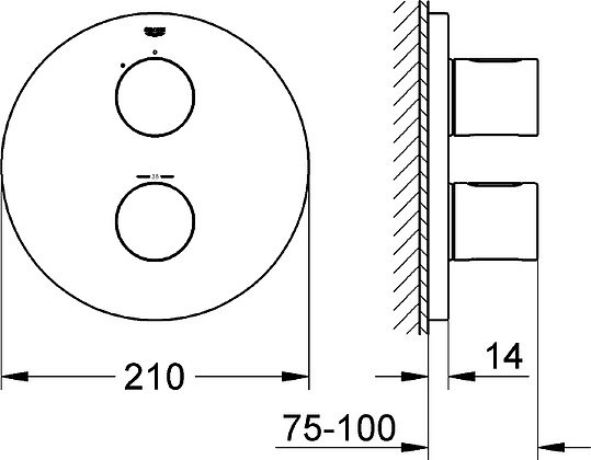Термостат Grohe Grohtherm 3000 Cosmopolitan 19467LS0 для душа