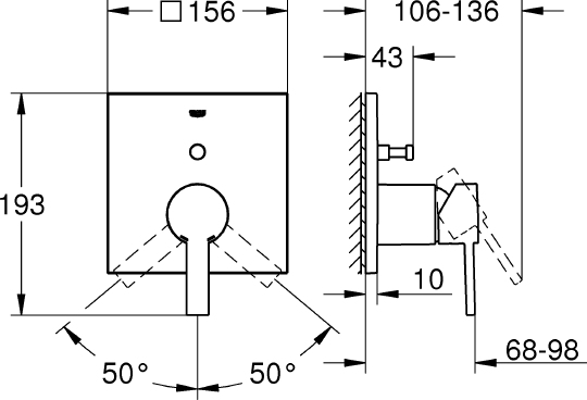 Смеситель Grohe Allure 24070000 для ванны с душем