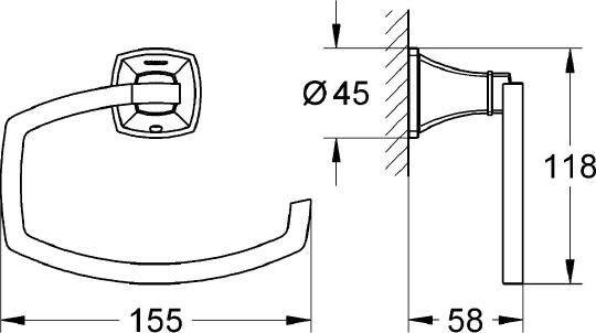 Держатель туалетной бумаги Grohe Grandera 40625000