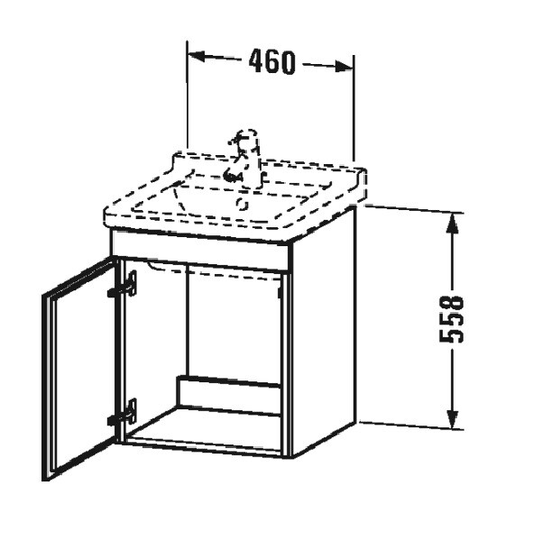 Тумба под раковину Duravit L-Cube  цвет-сосна коричневая LC6168R5151 hog2