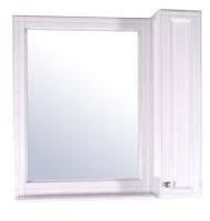 Зеркало ASB-Woodline Берта-85 со шкафчиком массив ясеня Белый (Патина серебро) 10122