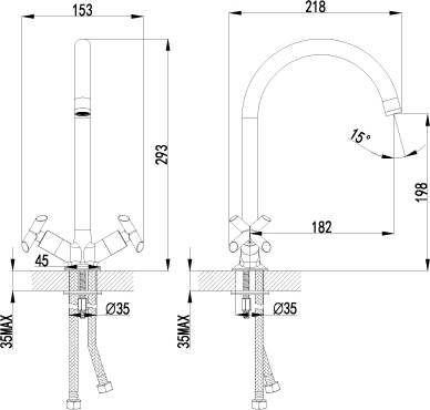 Смеситель Lemark Practica для кухонной мойки LM7504C