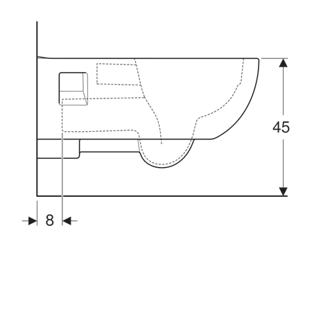 Унитаз Geberit Renova Comfort безободковый материал-керамика, цвет-белый глянцевый 500.693.01.1