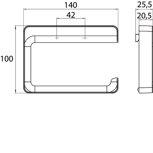 Бумагодержатель Emco Trend без крышки  0200 001 04