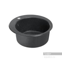 Мойка для кухни Aquaton Иверия круглая графит 1A711032IV210 Мойка для кухни Aquaton Иверия круглая графит 1A711032IV210