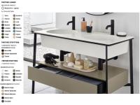 Раковина CIELO Catino Doppio  1100 мм, материал-керамика, цвет-Talco CALAD TL hog4