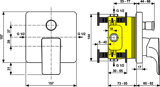 Смеситель Ideal Standard Strada A5853AA для ванны с душем