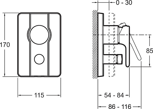 Смеситель Jacob Delafon Singulier E98720-CP для ванны с душем