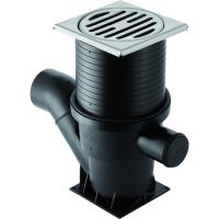 Трап Geberit PE, шлицевая решетка 15 х 15 см: d=75мм, d1=56мм 365.630.16.1