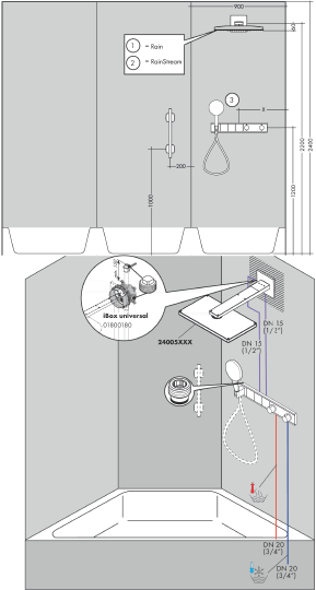 Термостат Hansgrohe RainSelect 15356000 для душа Термостат Hansgrohe RainSelect 15356000 для душа